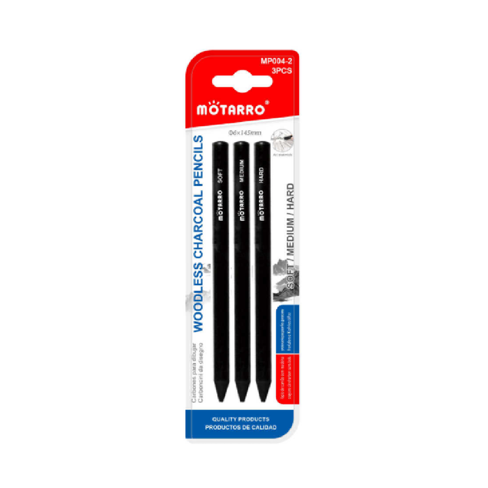 Charcoal Pencils Assorted 3pcs