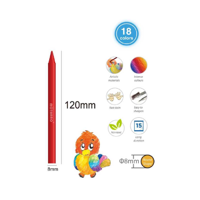 Plastic Crayons Set of 18
