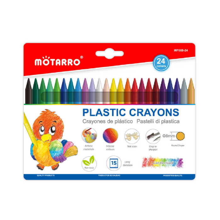Plastic Crayons Set of 24