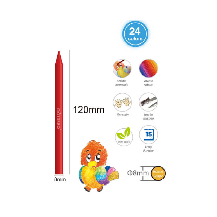 Plastic Crayons Set of 24
