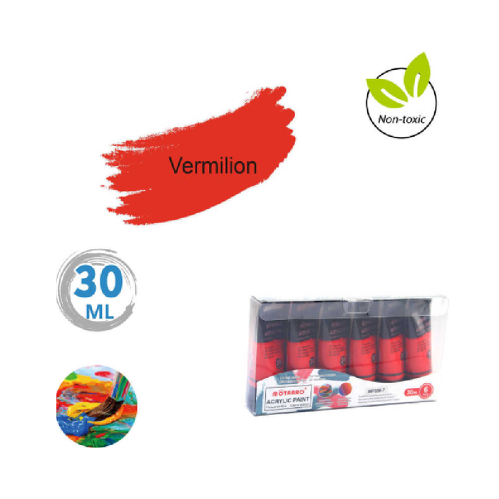 Acrylic Paint 30ml Vermilion