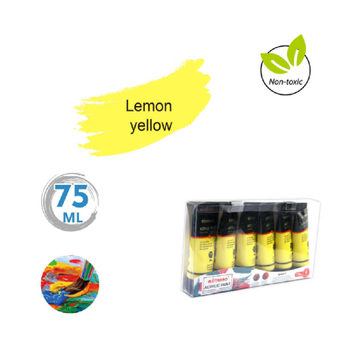 Acrylic Paint 75ml Lemon Yellow