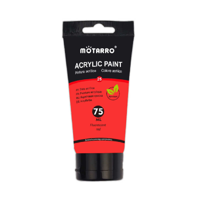 Acrylic Paint Fluorescent Red 75ml