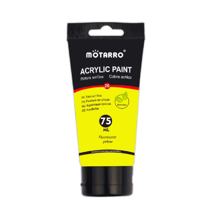 Acrylic Paint Fluorescent Yellow 75ml