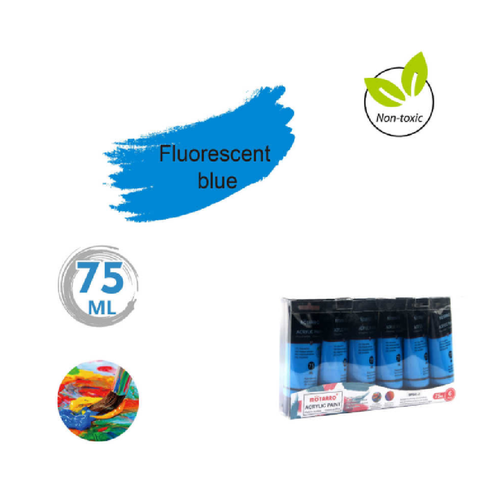 Acrylic Paint Fluorescent Blue 75ml