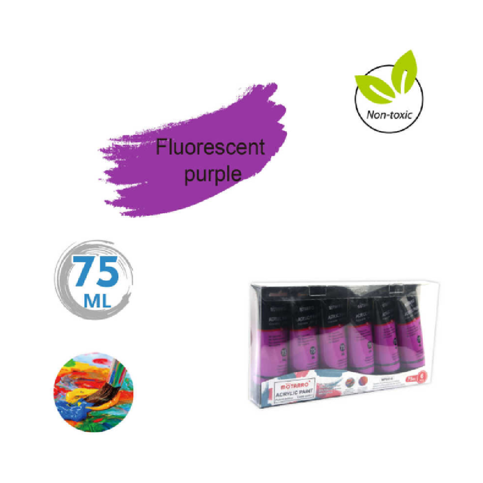 Acrylic Paint Fluorescent Purple 75ml