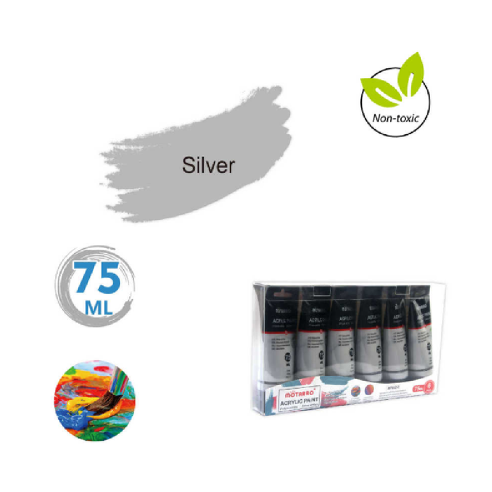 Acrylic Paint Silver 75ml