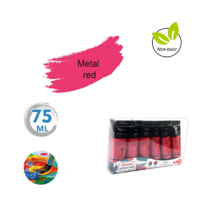 Acrylic Paint Metal Red 75ml