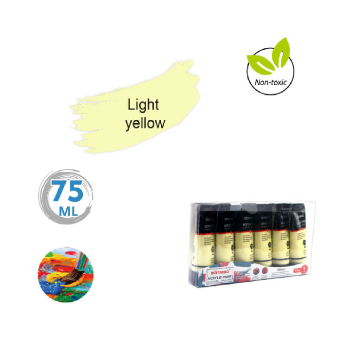 Acrylic Paint Light Yellow 75ml