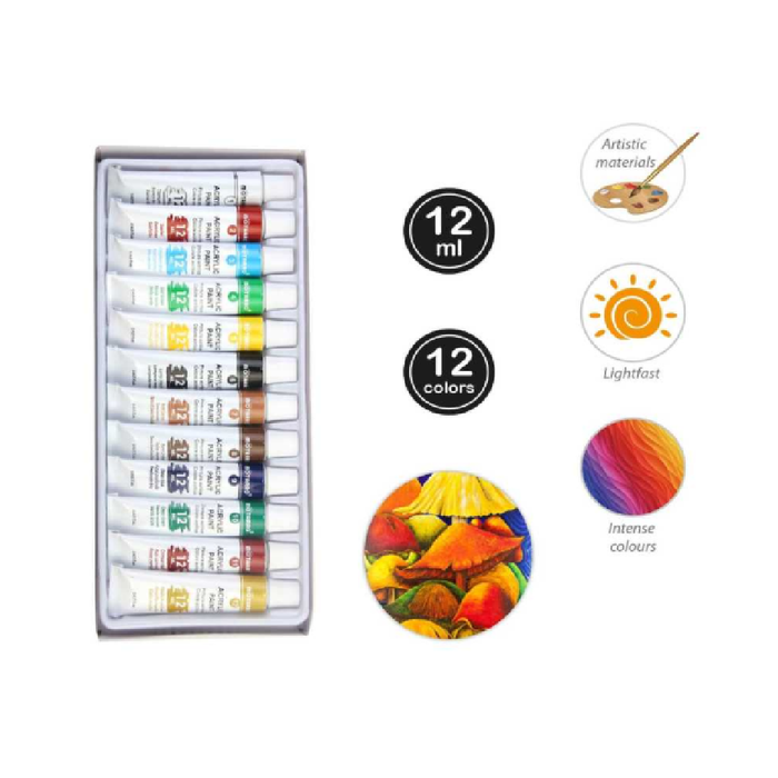 Acrylic Paint Set 12ml 12pcs
