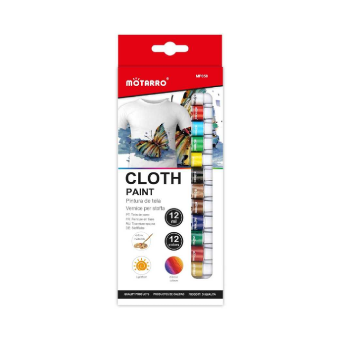 Set of 12 Fabric Paint 12ml