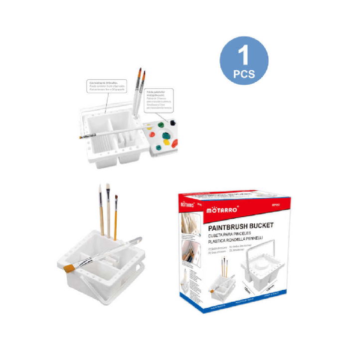 Paint Brush Clean Bucket 13x13cm