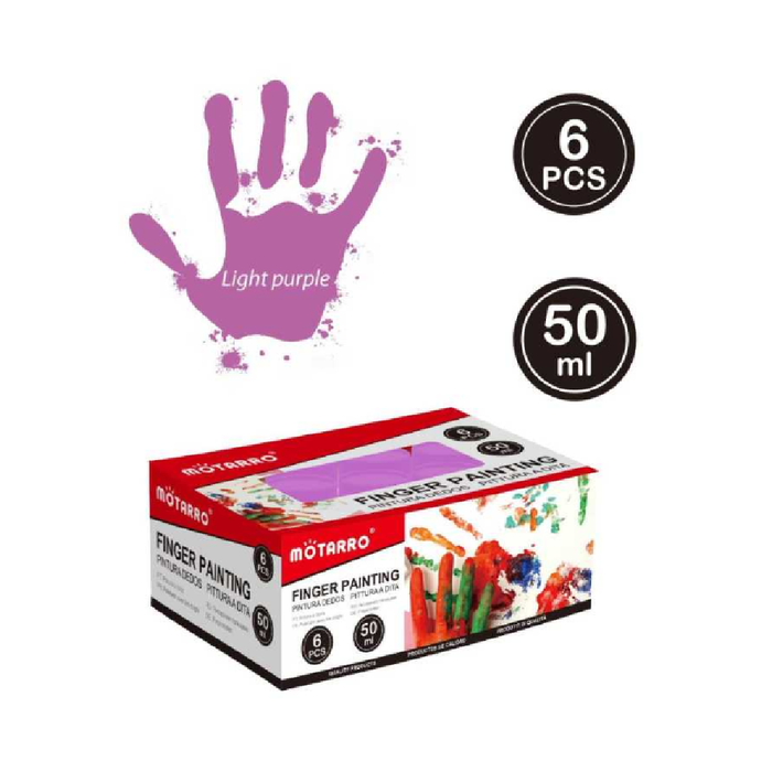 Washable Fingerpaint 50ml 6pcs Purple