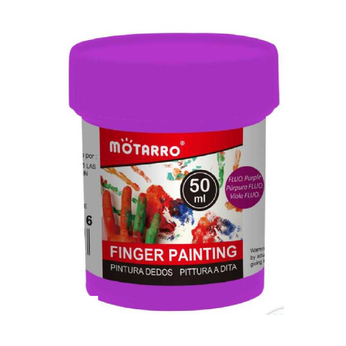 Washable Fingerpaint 50ml 6pcs Fluoro Purple
