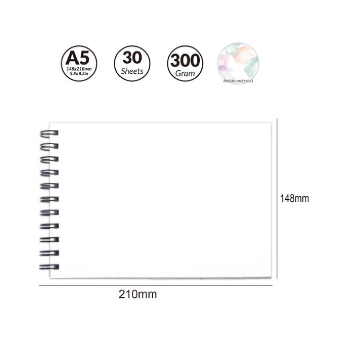 A5 Watercolor Paper Pad 300g 30sheets