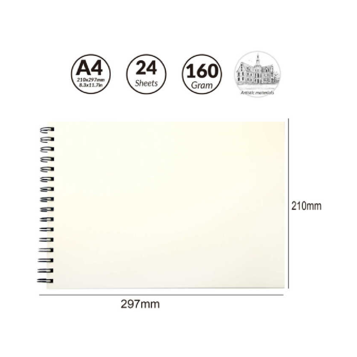 A4 Sketch Pad 210x29724sheets 160g