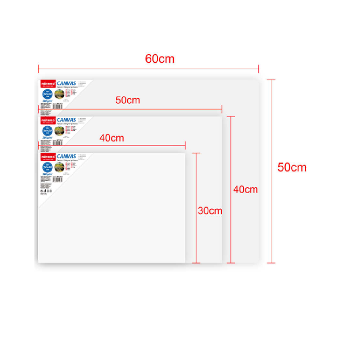 280g Canvas Set of 3 1.5cm 30 × 40/ 40 × 50/50 × 60cm