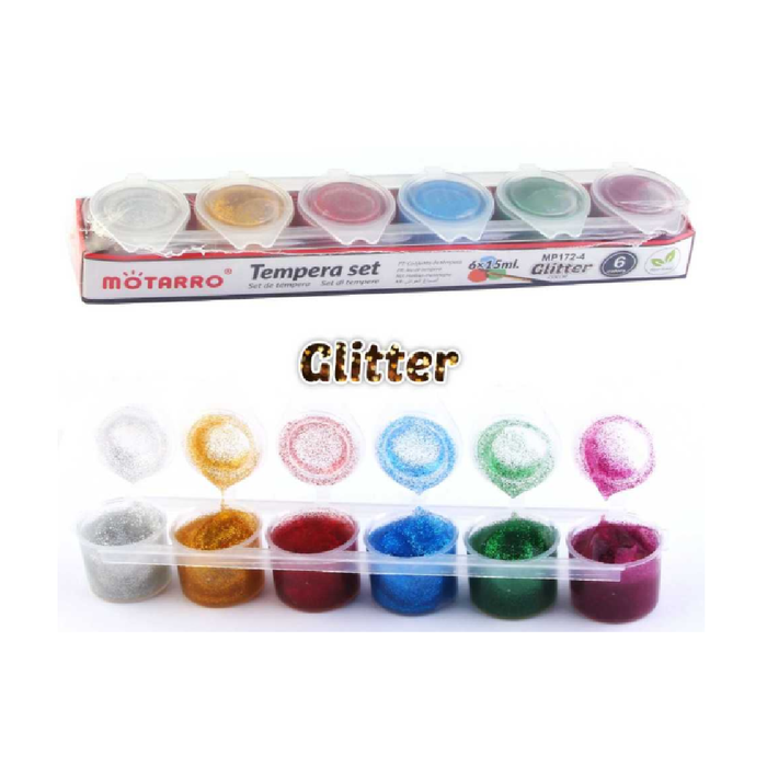 Glitter Paint set of 6 15ml