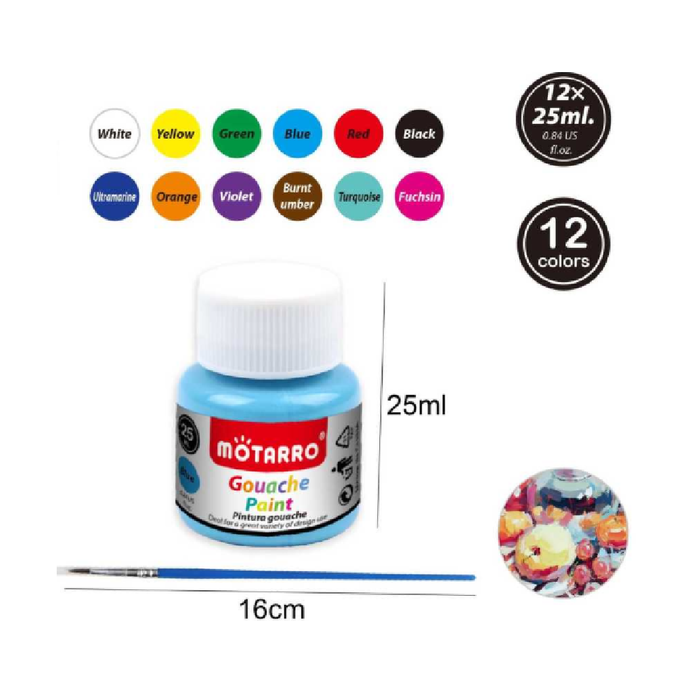 Gouache Paint 12pcs × 25ml