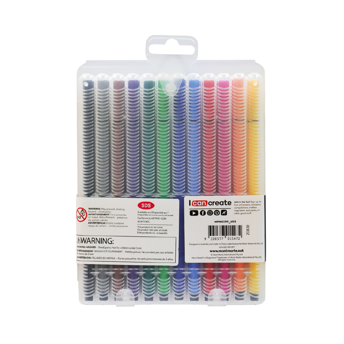 Fine Tip Markers 12pc Tri Grip in Case