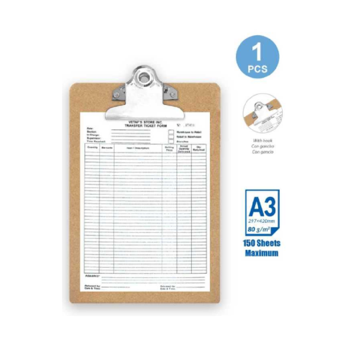 A3 MDF Clipboard