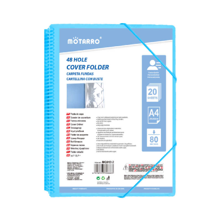 A4 Display Book 20 Pockets Blue