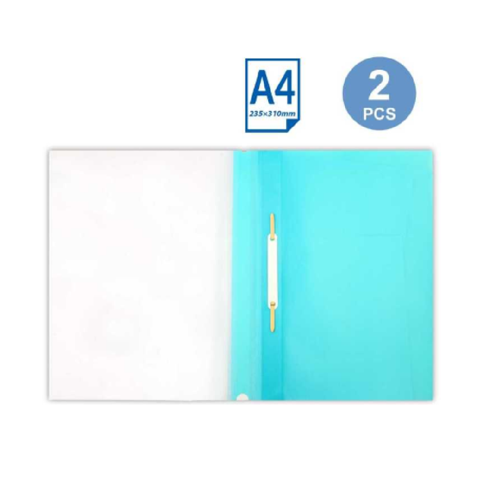 A4 Lateral File with File Fastener Blue 2pcs