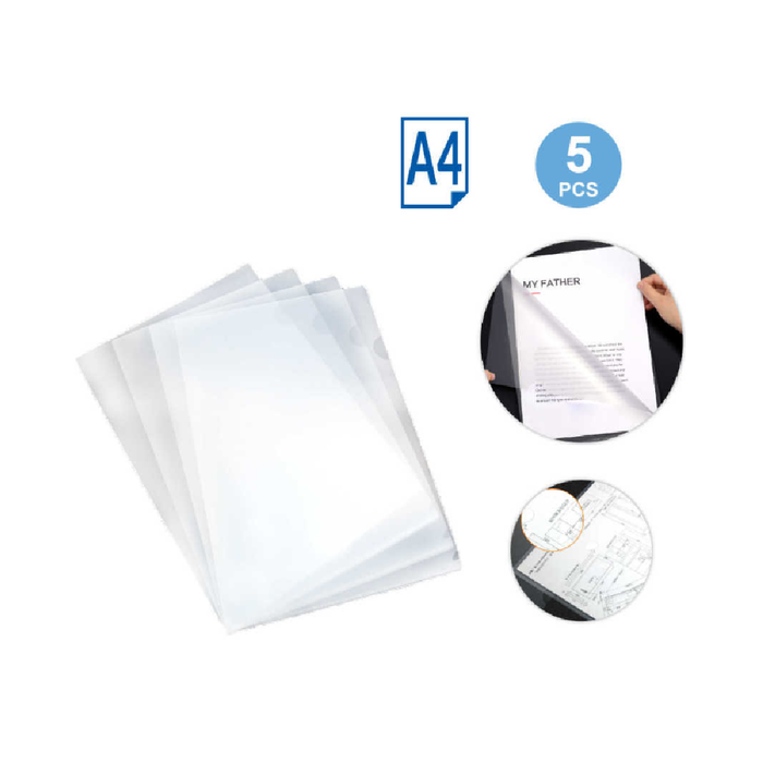 A4 Letter File Clear 5pcs