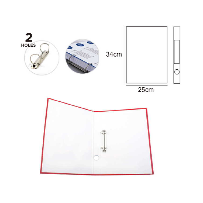 A4 2D-Ring Insert Binder Red