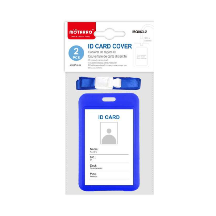 ID Card Cover with Lanyard 54 × 85 Blue