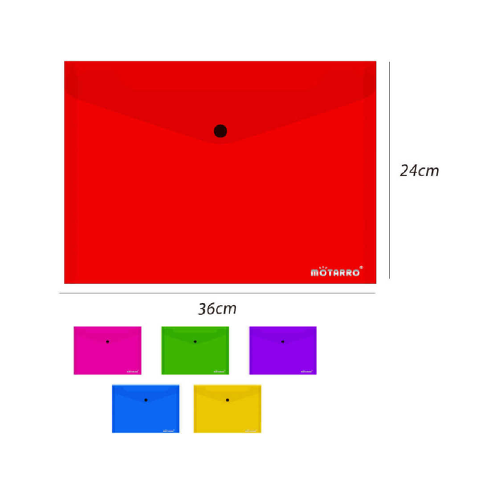 Document Wallet Assorted Colors 36x24cm