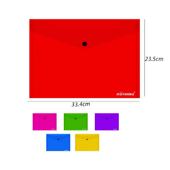 A4 Document Wallet Assorted Fluorescent Colors