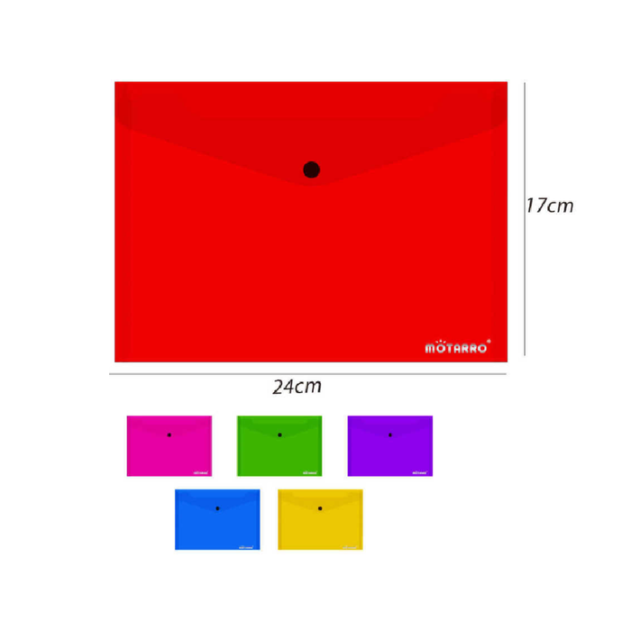 A5 Document Wallet Assorted Fluorescent Colors