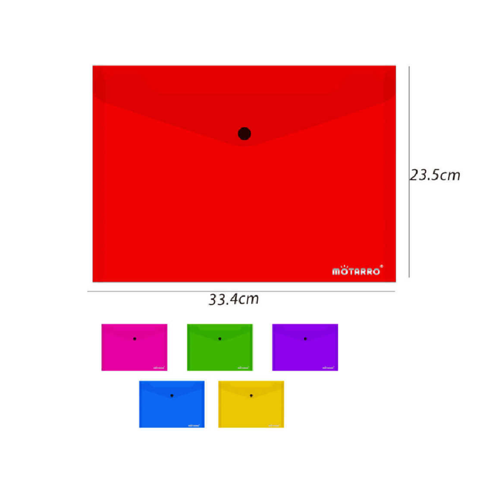 A4 Document Wallet Assorted Fluorescent Colors