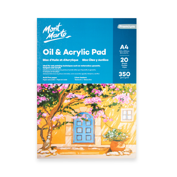 Oil & Acrylic Pad A4 350gsm 20 Sheets