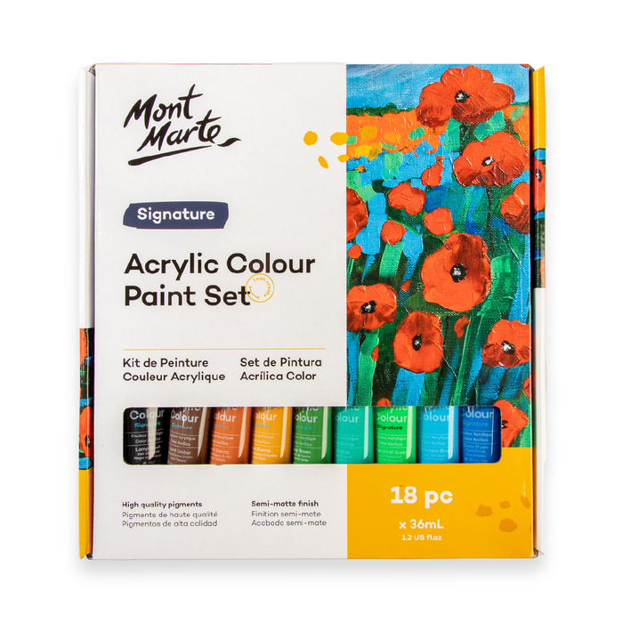 Acrylic Colour Paint Set 18pc × 36ml