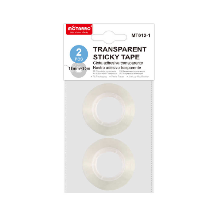 Clear Tape 18× 30m 2pcs