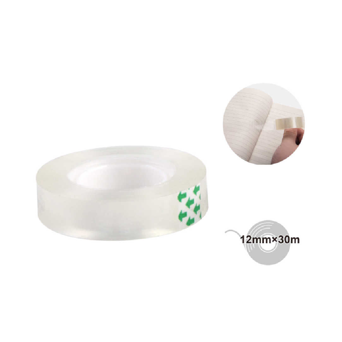 Clear Tape 12× 30m 3pcs