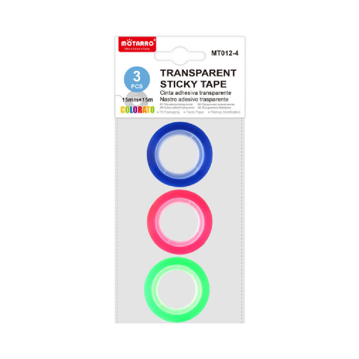 Color Tape Assorted 15× 15m 3pcs