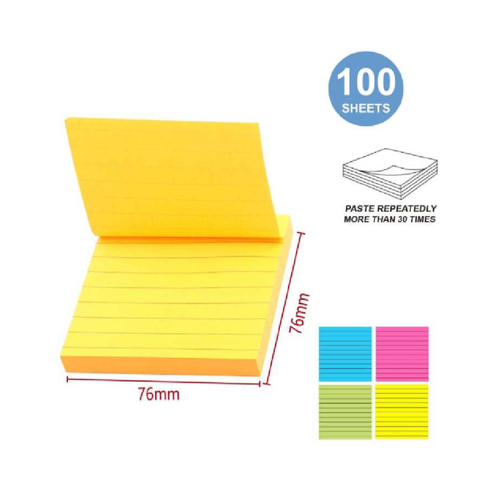 Lined Sticky Notes 76 × 76100pcs