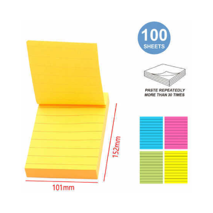 Lined Sticky Notes 101 × 152100pcs