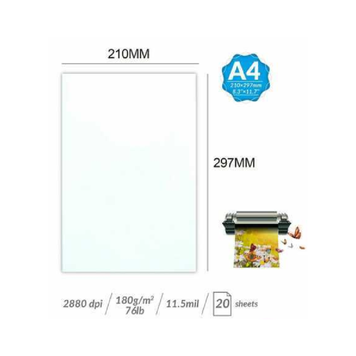 A4 Glossy Photo Paper 180g 20sheets