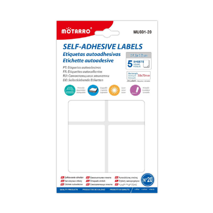 Self-Adhesive Labels Rectangle 50 × 705pcs