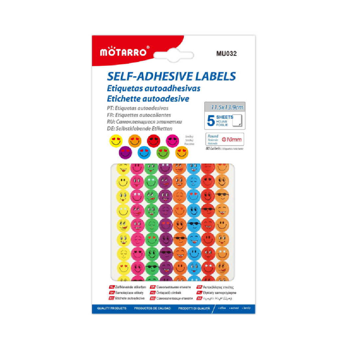 Self-Adhesive Labels Smile Face 105pcs