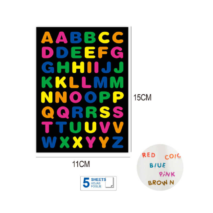 Labels Alphabets 5pcs