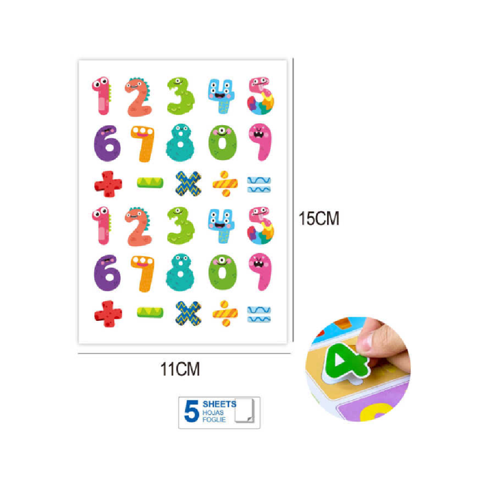 Sticky Labels Numbers 5pages