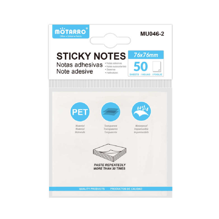 Sticky Notes Clear 76 × 7650pages