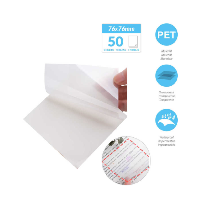 Sticky Notes Clear 76 × 7650pages