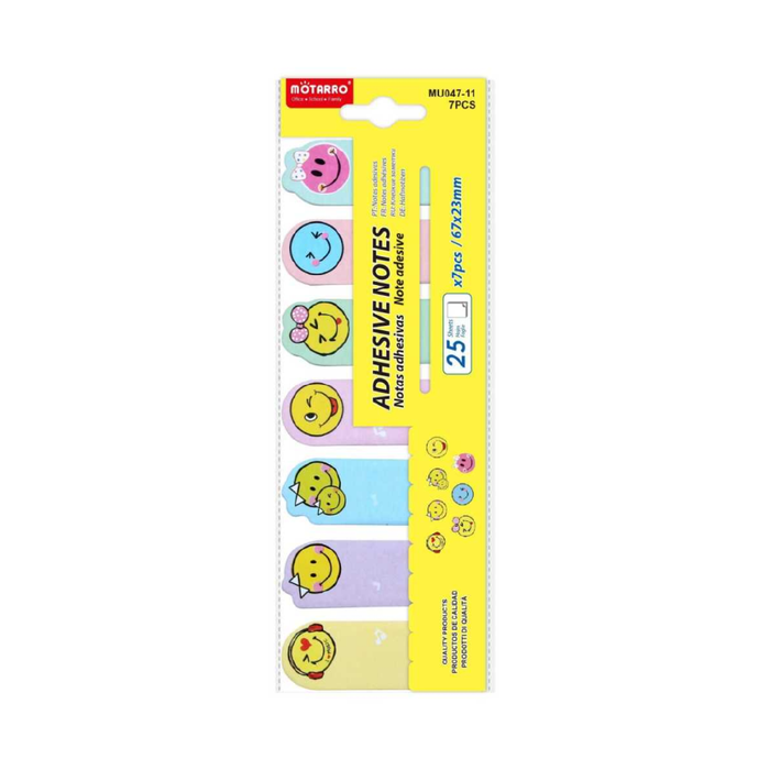 Adhesive Notes Assorted Smile Face 67 × 2325sheets