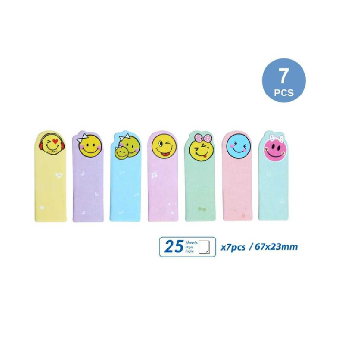 Adhesive Notes Assorted Smile Face 67 × 2325sheets